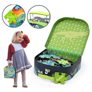 Ma valise puzzle dinosaures 104 pcs