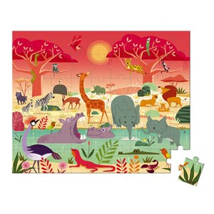 Puzzle réserve animalière 54 pcs