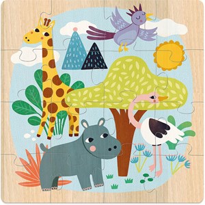 3 puzzles animaux du monde
