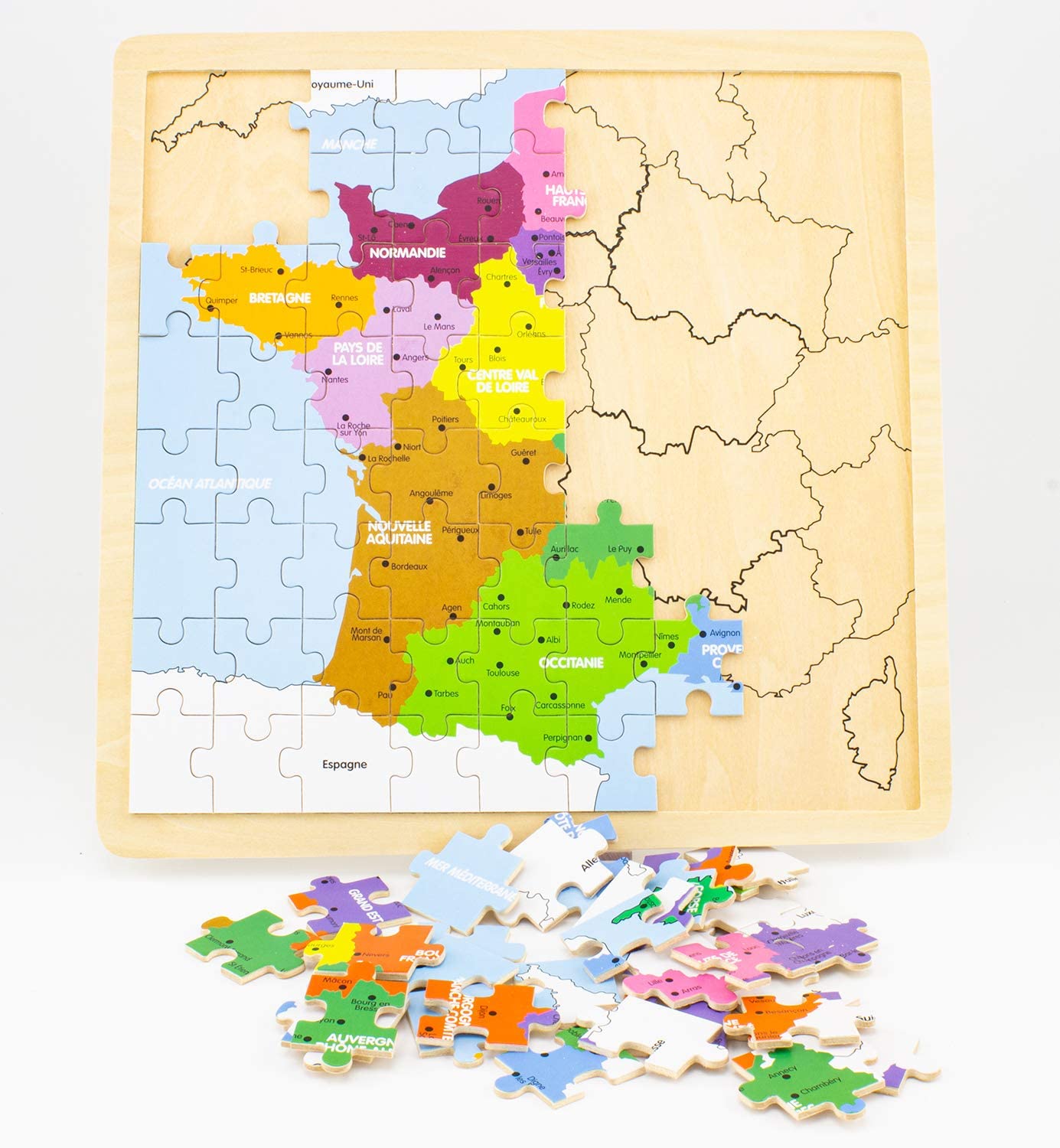Puzzle Carte de la France en bois