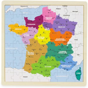 Puzzle carte de france les régions