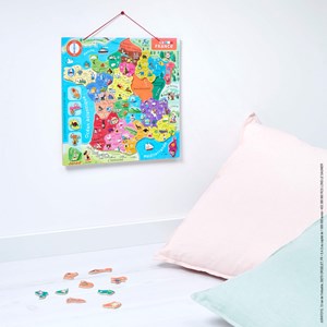 Puzzle carte de france magnétique