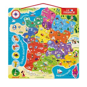 Puzzle carte de france magnétique