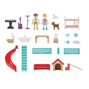Maison de poupées interactive avec sons