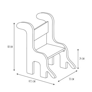 Chaise enfant dino