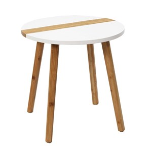 Lot de 2 tables d'appoint gigognes bicol