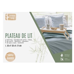 Plateau de lit sur pied bambou
