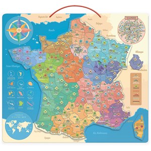 Carte de france éducative magnétique