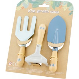 Outils de jardin bleu