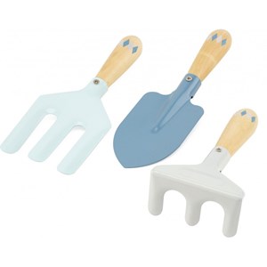 Outils de jardin bleu