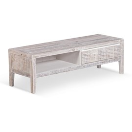 Meuble tv bois gris - cadélia décoration