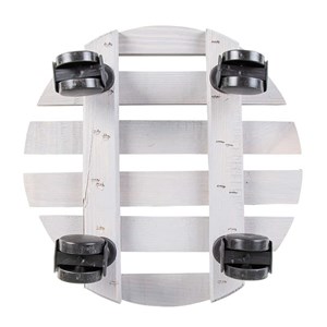 Support plantes à roulettes gris 28 cm