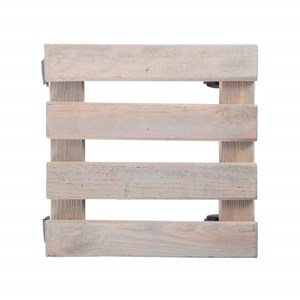 Support plantes à roulettes gris 24 cm