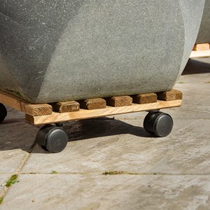 Support plantes à roulettes carré 29 cm