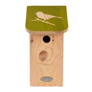 HERCHR Nichoir en Bois Petite Maison d'oiseau en Plein air nids d'oiseaux  boîte décoration de Jardin avec Supports Debout de clôture, 8.1x6.1x6.1