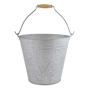 Seau zinc patiné 9.5l