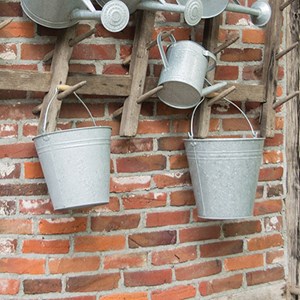 Seau zinc patiné 9.5l