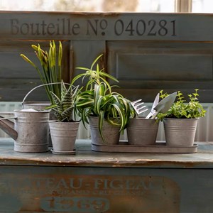 Pot de fleurs zinc 12 cm