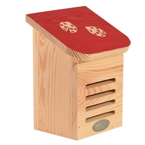 Abri à coccinelles rouge bois fsc