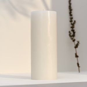 Bougie cylindrique 125h blanc intemporel