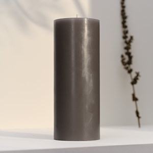 Bougie cylindrique 125h gris intemporel