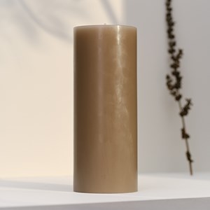 Bougie cylindrique 125h taupe intemporel