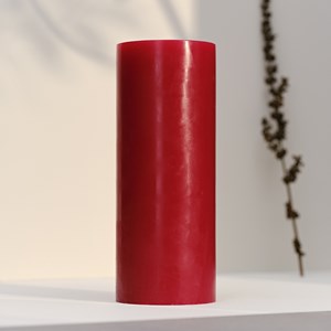 Bougie cylindrique 125h rouge intemporel