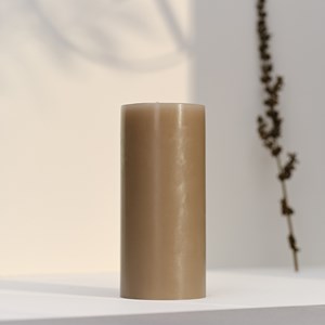 Bougie cylindrique 75h taupe intemporel