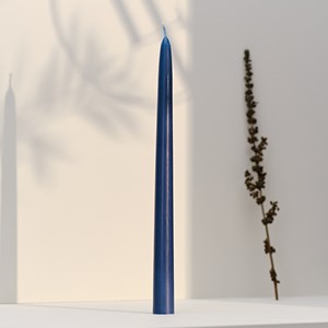 12 bougies flambeaux 8h bleu intemporel