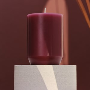 Bougie fumeur 45h mauve figue