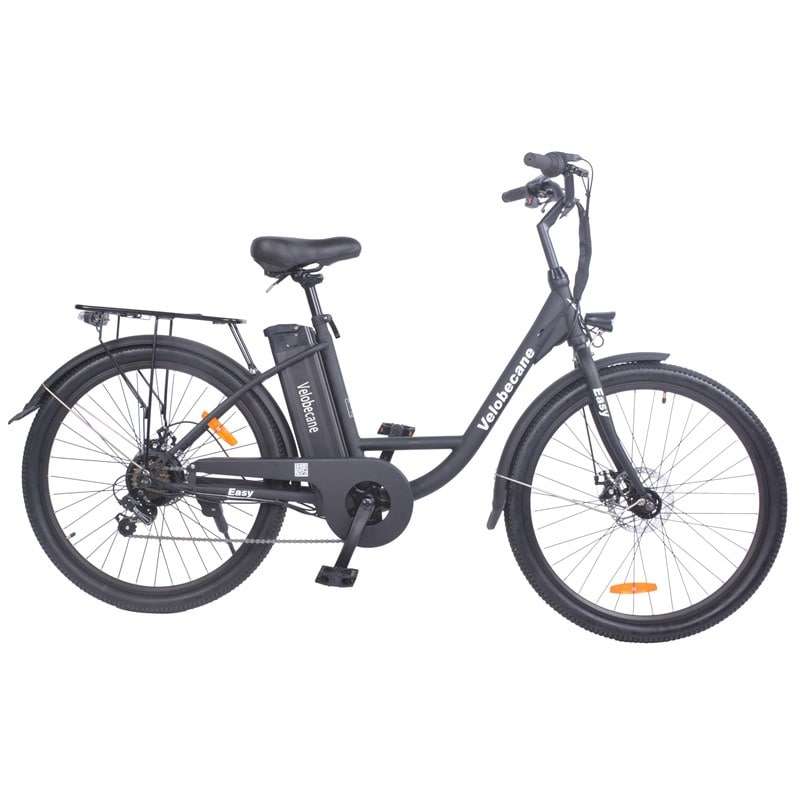 Casque vélo électrique LED avant et arrière noir disponible Velobecane