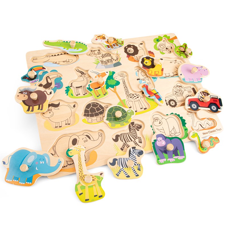 New Classic Toys - Grand puzzle safari 16 pcs