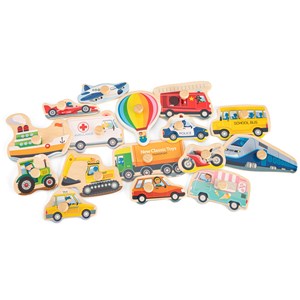 Grand puzzle véhicules 16 pcs