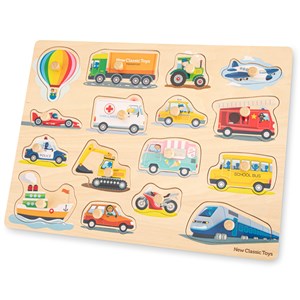 Grand puzzle véhicules 16 pcs