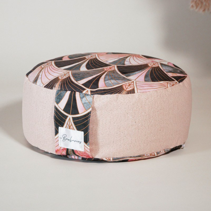 Coussin de méditation bas - zafu rosa