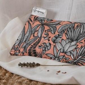 Coussin yeux lin lavande - jungle