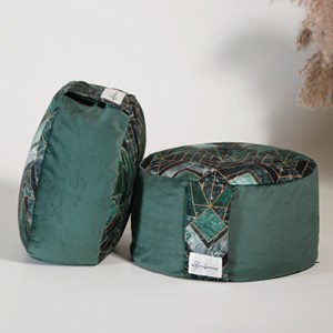 Coussin de méditation haut - zafu jade