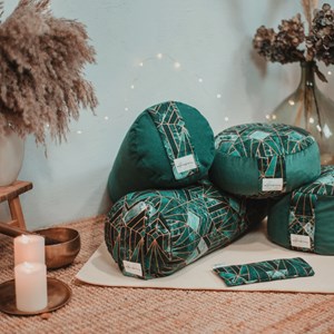 Coussin de méditation haut - zafu jade