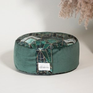 Coussin de méditation bas - zafu jade