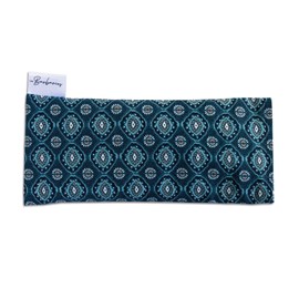 Coussin yeux lin lavande - bleu ethnique