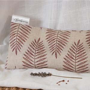 Coussin yeux lin lavande - feuillage