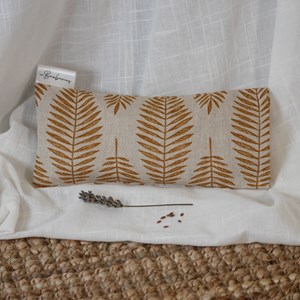 Coussin yeux lin lavande - feuillage