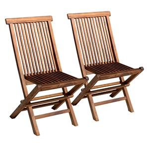 Salento - lot de 2 chaises teck huilées
