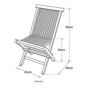 Salento - lot de 2 chaises teck huilées