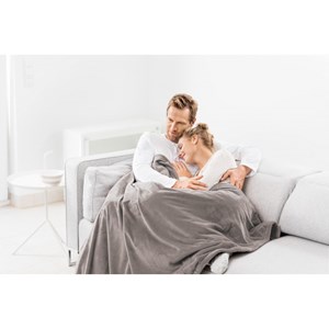 Couverture chauffante xxl taupe