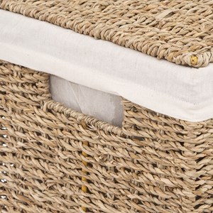 Panier à linge rectangle seagrass