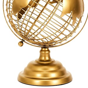 Globe terrestre métal doré