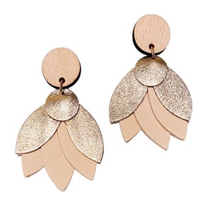 Boucles d'oreilles mandala ivoire