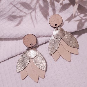 Boucles d'oreilles mandala ivoire