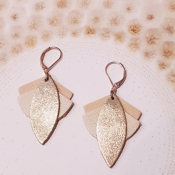 Boucles D'oreilles Spirale Bois Naturel - Bijoux Tribaux Faits Main Pour Femmes Et Hommes